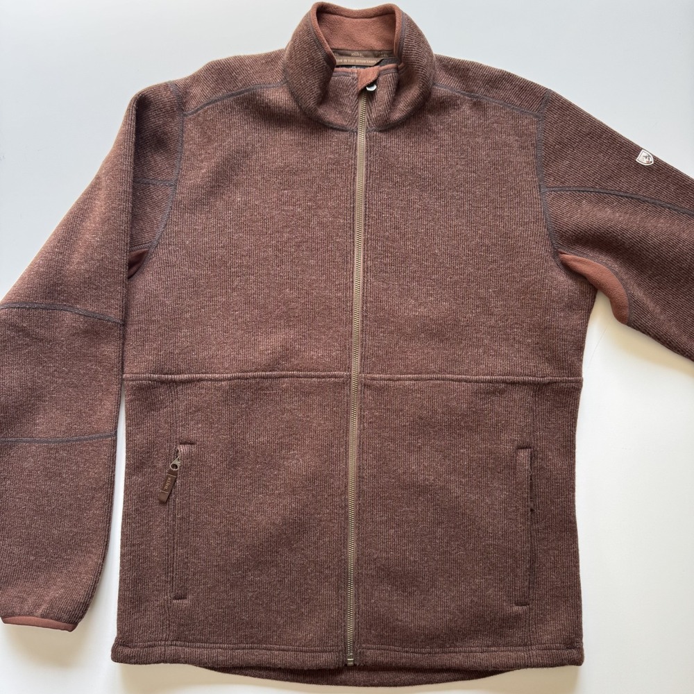 KUHL Thor Full Zip Performance Knit Fleece‎ Jacket Mens Large Brown Never Worn